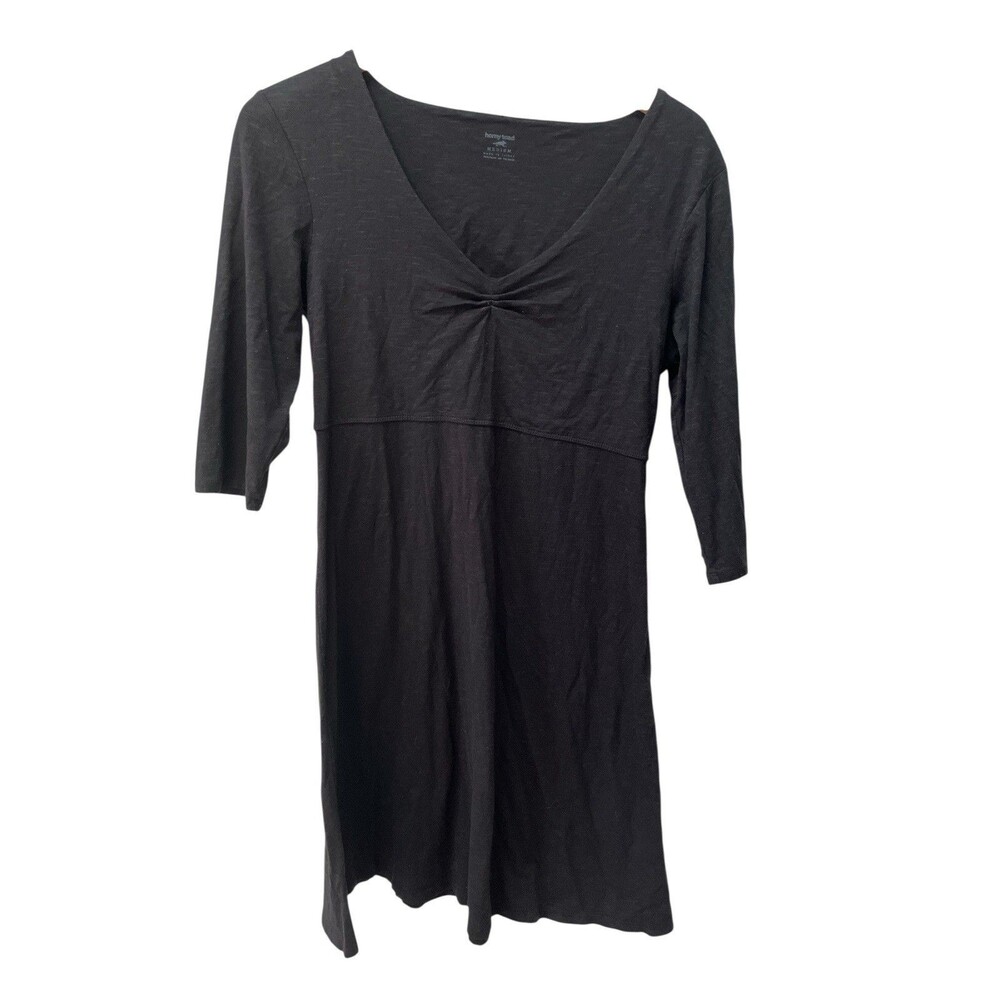 HORNY TOAD & Co Rosalinda 3/4 Sleeve V-Neck Dress Organic Cotton Tencel Medium